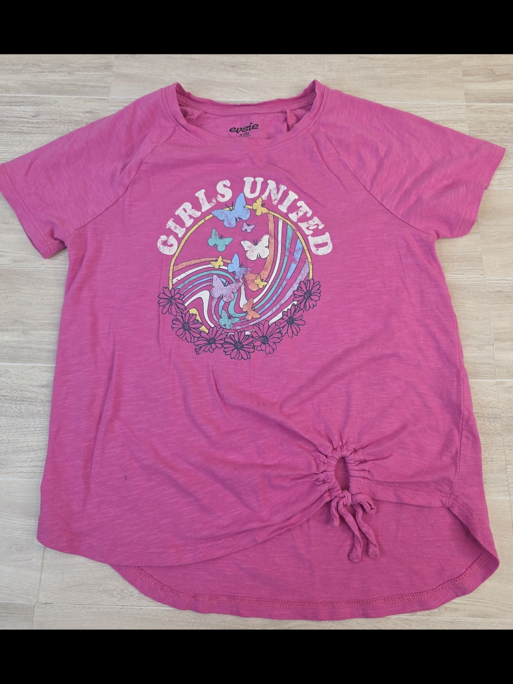 Girls 9 Evsie Pink Graphic Tee